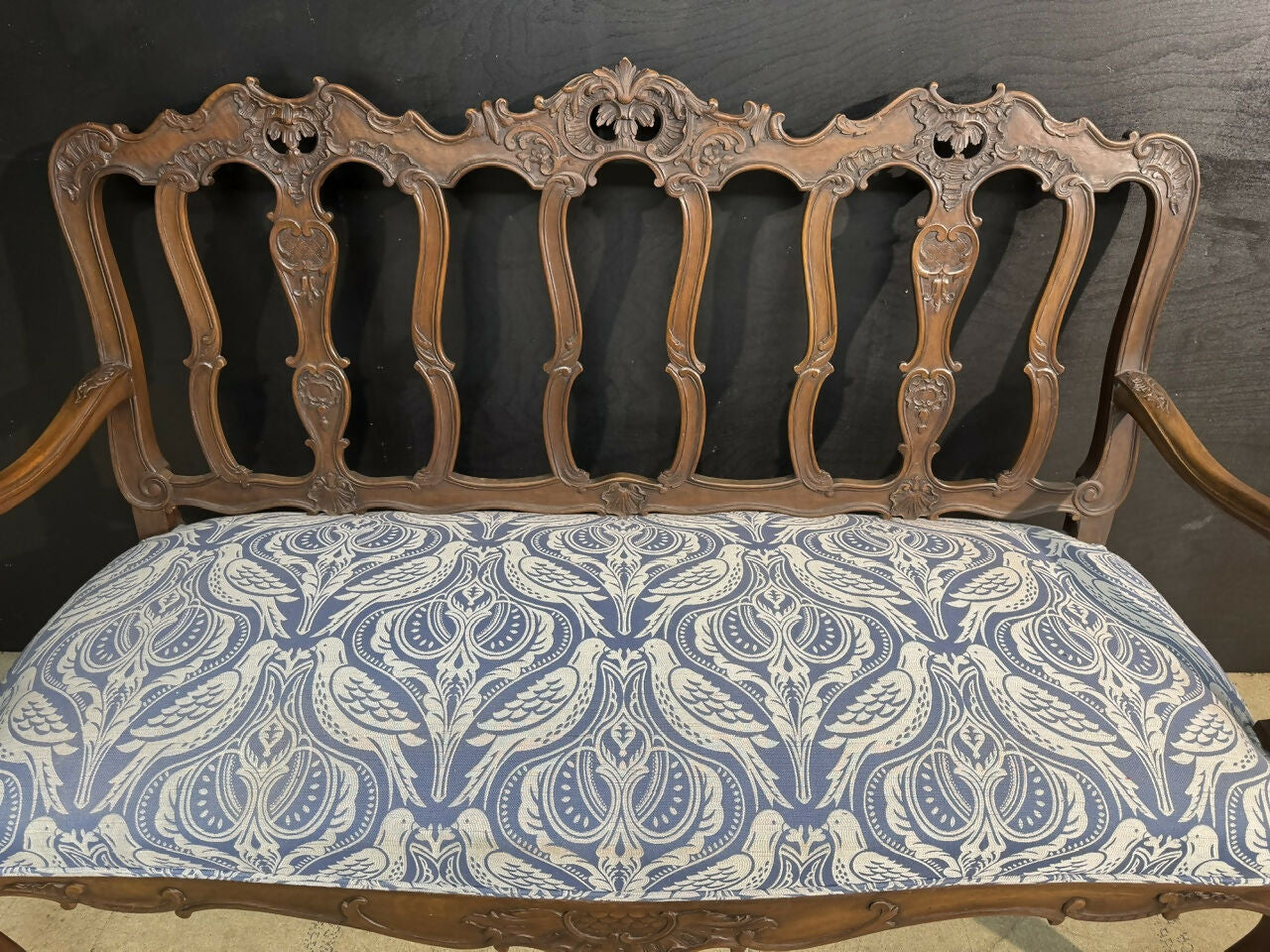 Lovely Walnut 3 Seater Couch