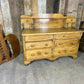 Antique Early Victorian Pine Housekeeper's Dresser Bank of Drawers, c 1840