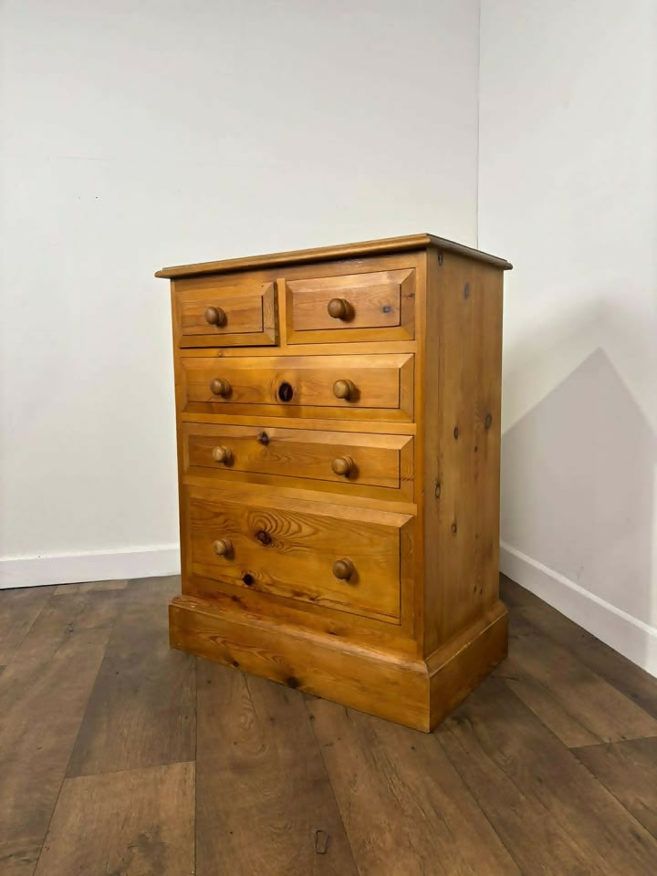 Contemporary Pine Chest Of Drawers