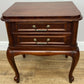 Pair of Bedside Tables Vintage French Louis Nightstands Carved Cabinets LOT 6221