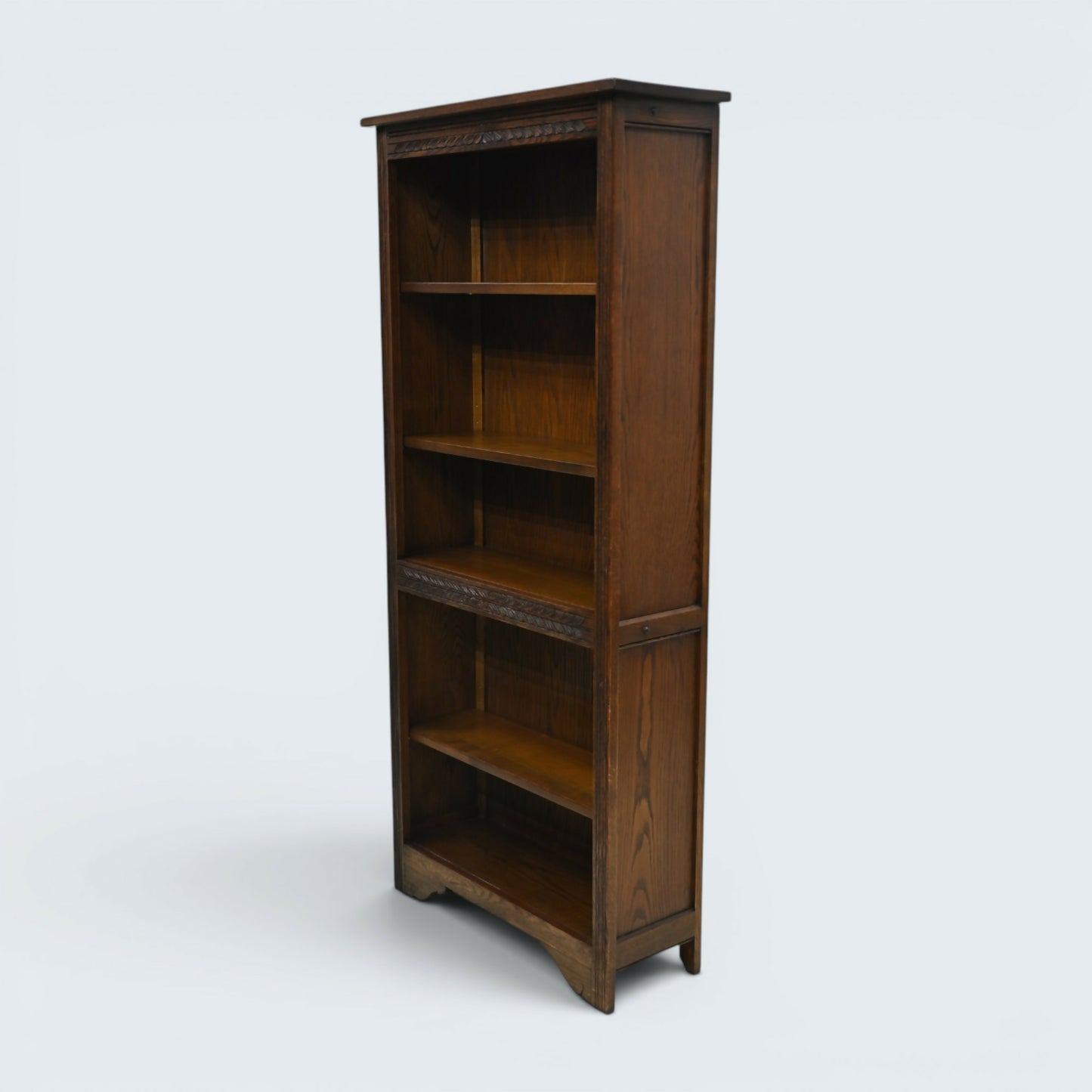 Old Charm Open Bookcase 4 Shelves Carvings Vintage Storage FREE UK Delivery*