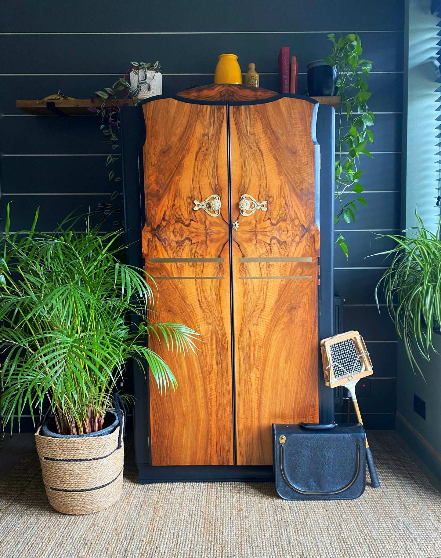 Wardrobe, Armoire, Coat Cupboard, Hall Robe, Hallway Storage, 1960s Mid Century.