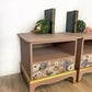 Stag Bedside Tables in Floral and Pink