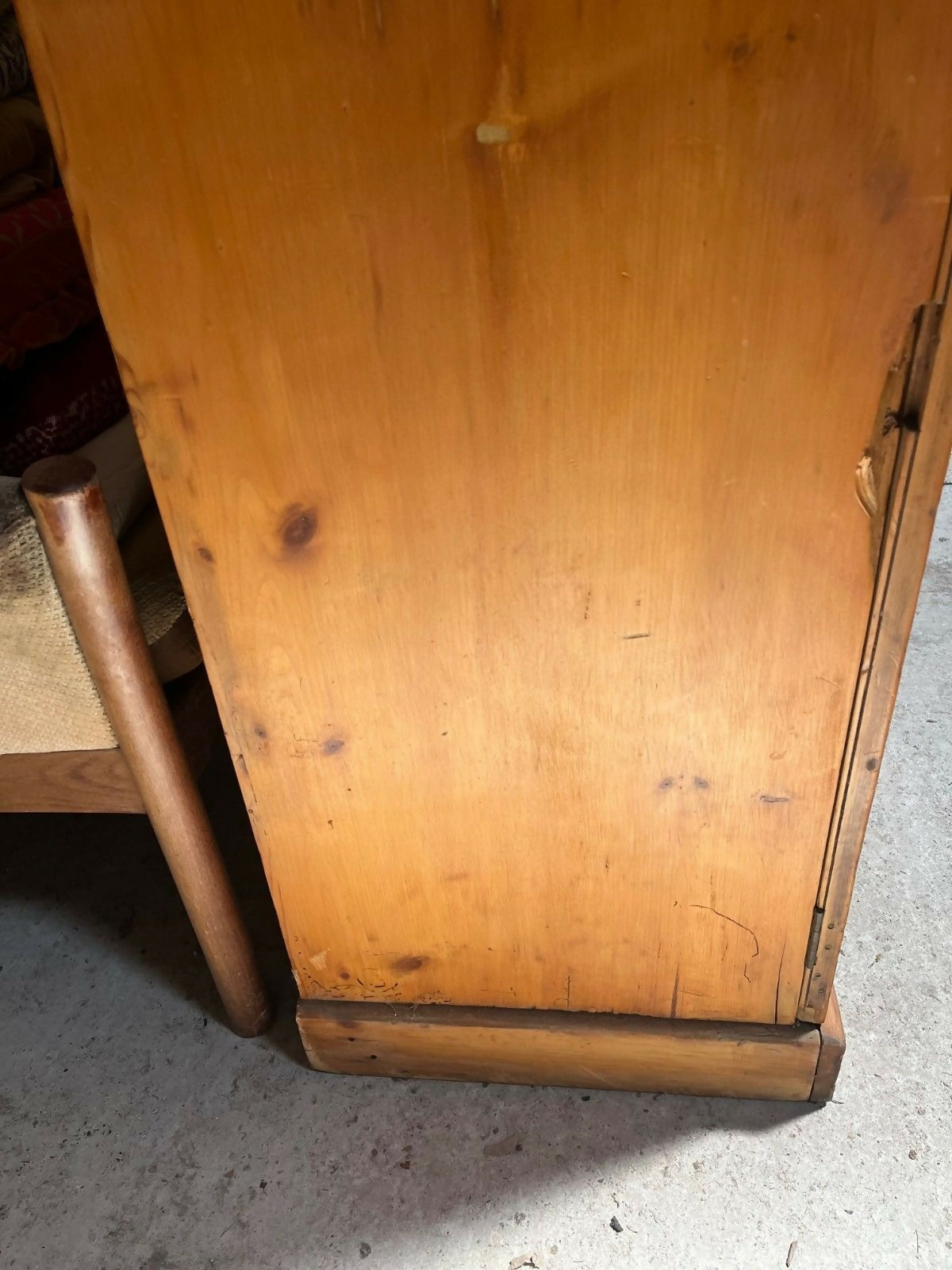 Vintage Glazed Pine Cupboard, Dresser Top, Display Cabinet