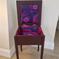 Antique Sewing Box Table — Aubergine painted, Silk lined