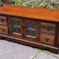 A WOOD BROTHERS OLD CHARM CARVED LIGHT OAK TV CABINET / MEDIA STAND / BASE / UNIT.