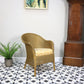 Lloyd Loom Lusty Woven Chair 1950s with Rare Sprung Seat