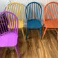 Hand Painted Multi Coloured Dining Chairs