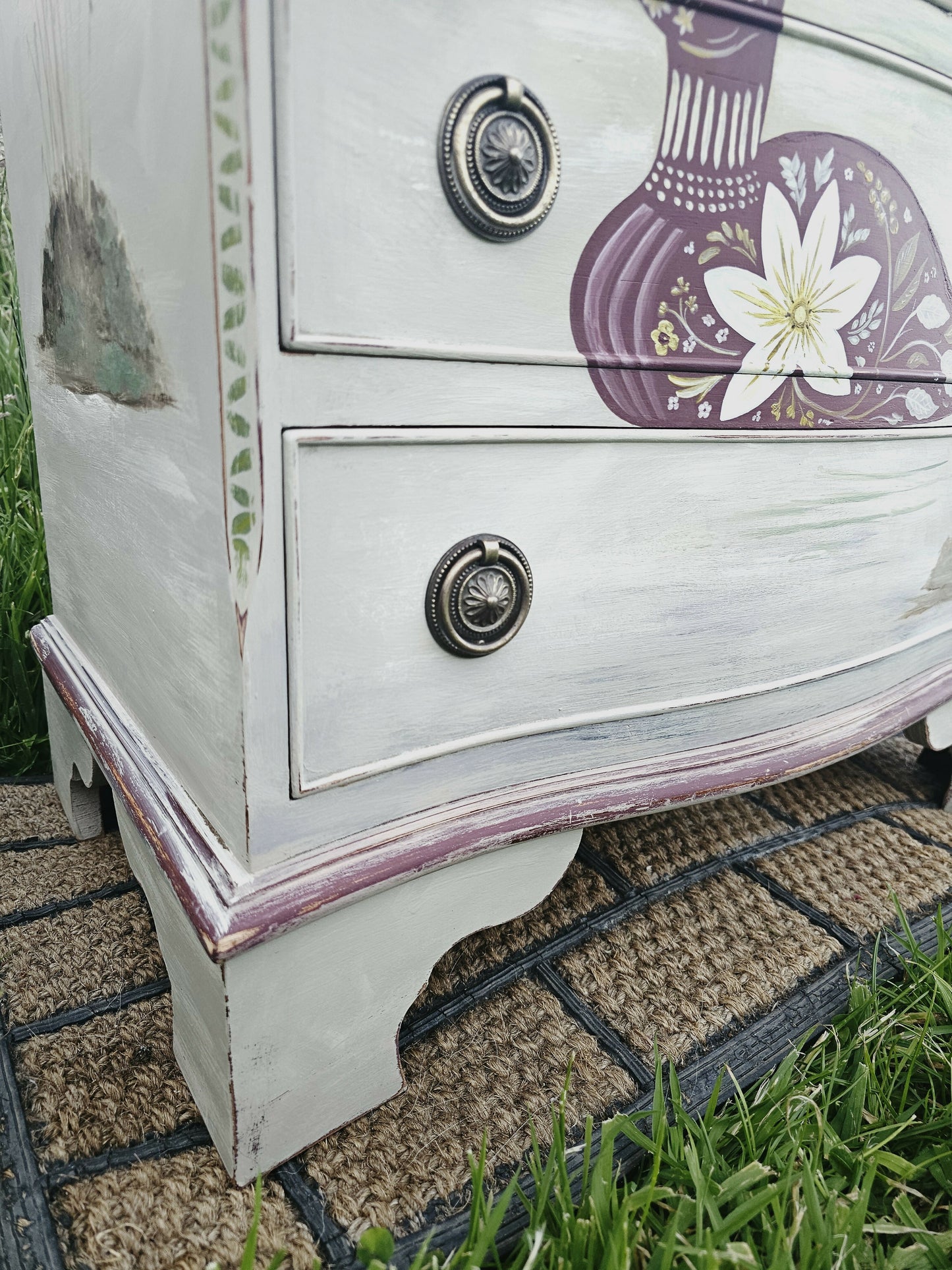 Vintage Hand Painted Chest of Drawers Folk Art