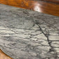 Victorian Mahogany Serpentine Front Console Table With Marble Topn