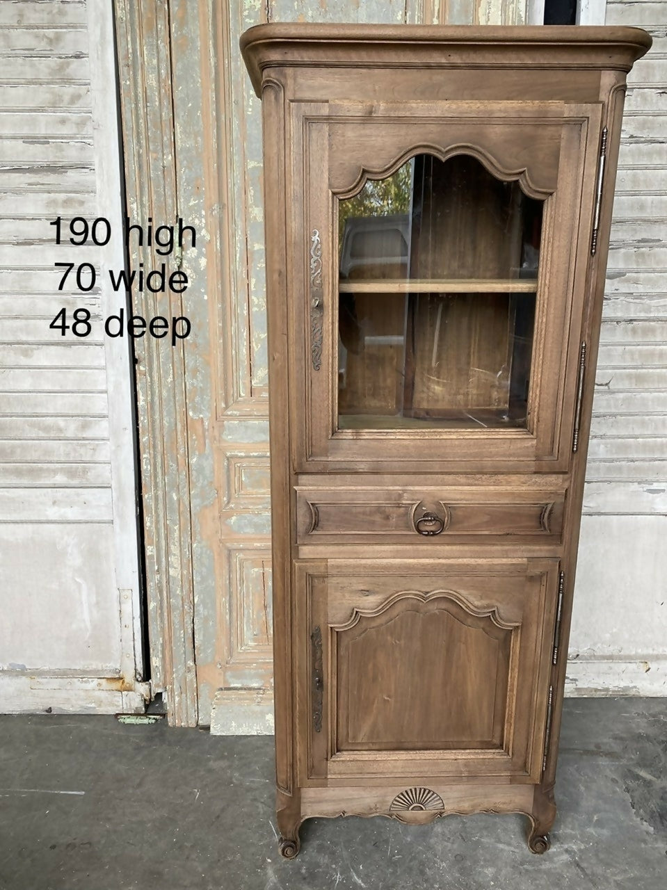 French Single Bleached Armoire