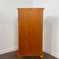 Reproduction Yew Wood Glazed Display Cabinet with Key