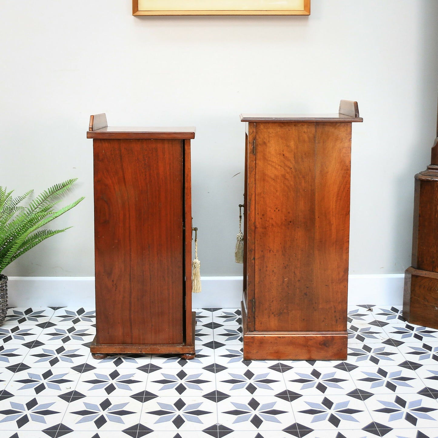 Two Bedside Cabinets Mahogany Late Victorian Early Edwardian
