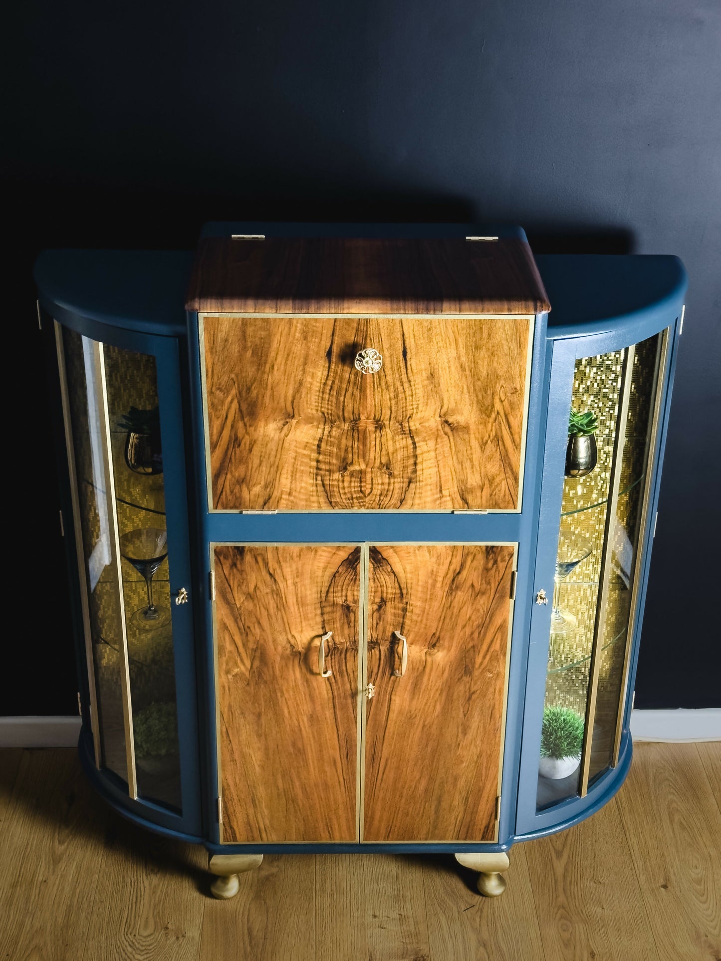 Art Deco Style Cocktail Cabinet/ Display Cabinet