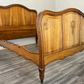 Bed Antique French Style Oak Double Bed Frame Carved Headboard LOT 3711
