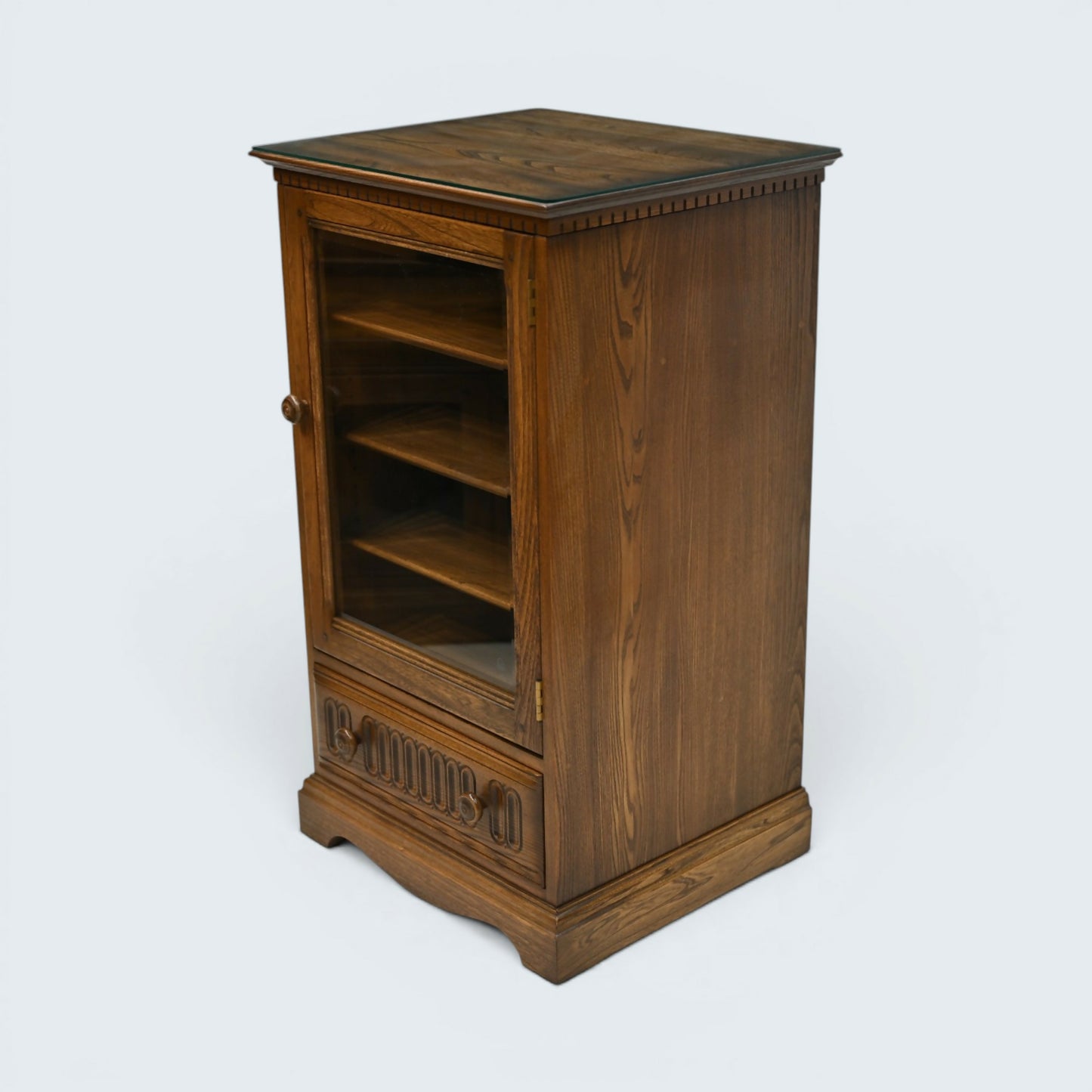 Ercol Hi Fi Cabinet Vinyl Record Player LP Storage Golden Dawn FREE UK Delivery