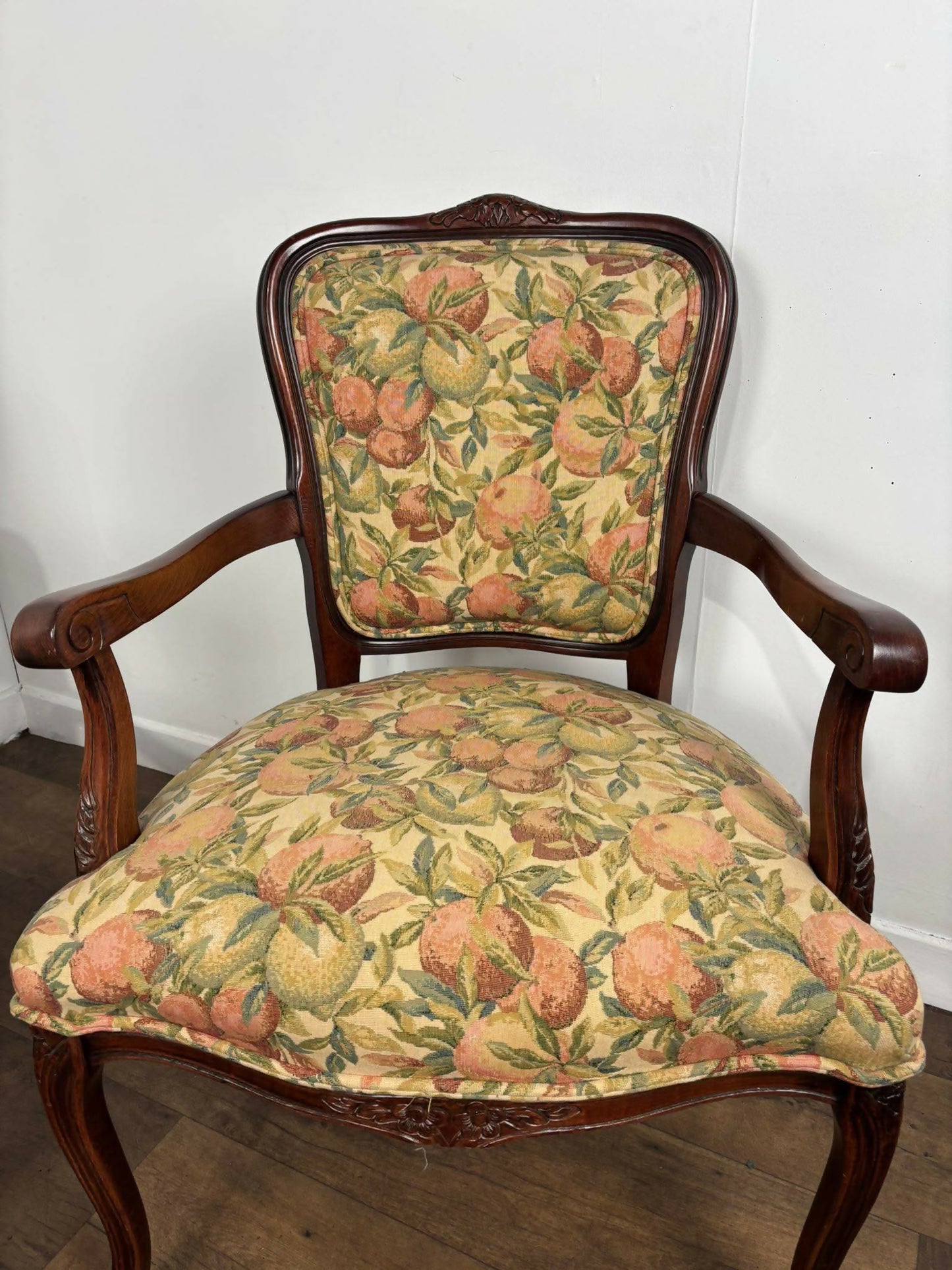 Pair of Reproduction Upholstered Armchairs
