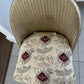 Accent chair. Gold painted wipe clean plastic with your choice of fabric seat. Removable with small storage space beneath.