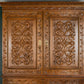 Antique French Walnut Linen Press Housekeepers Cupboard - Ornately Carved