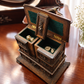 Rare Antique Black Forest Jewellery Trinket Keepsake Box With Carved Pheasants
