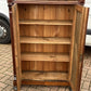 Vintage Walnut Bookcase / Cupboard With Fitted Shelves & Drawer