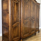 Wardrobe Vintage French Louis XVI Style Four Door Oak Carved Armoire LOT 6454