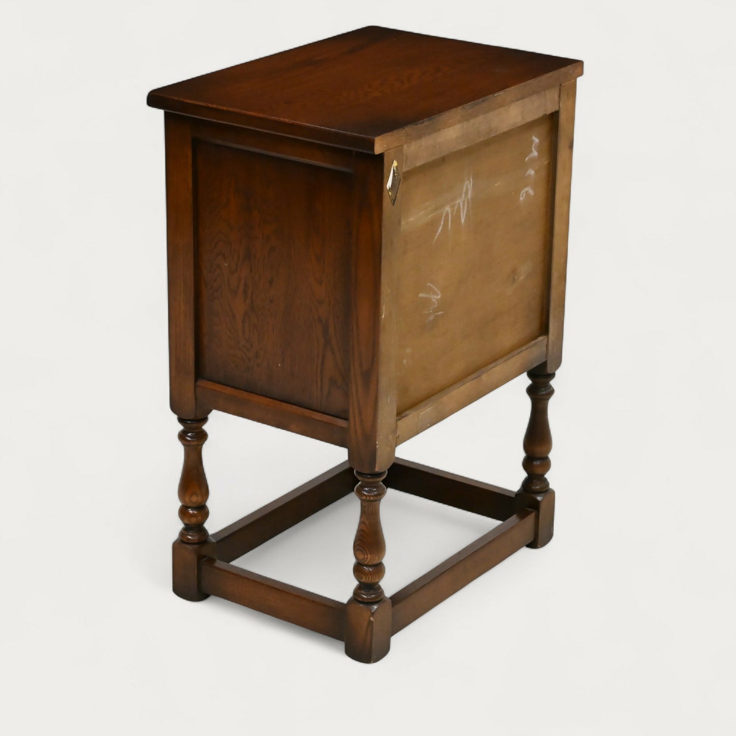 Old Charm Pedestal Cabinet/Cupboard Linenfold Doors Tudor Brown FREE UK DELIVERY. SBR10810/0708E