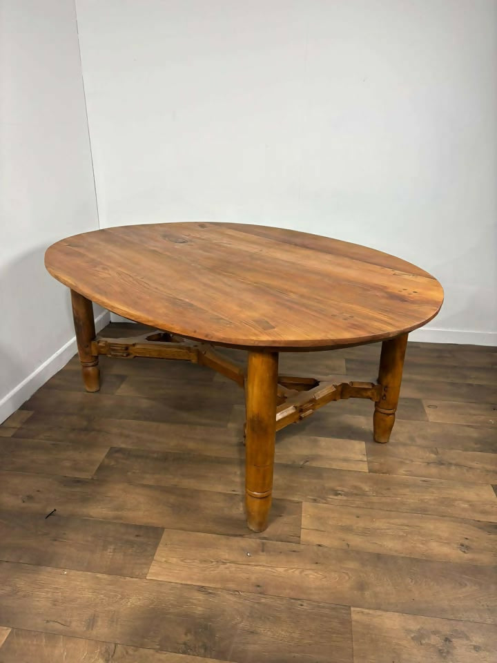 Custom Made Oval Elm Dining Table