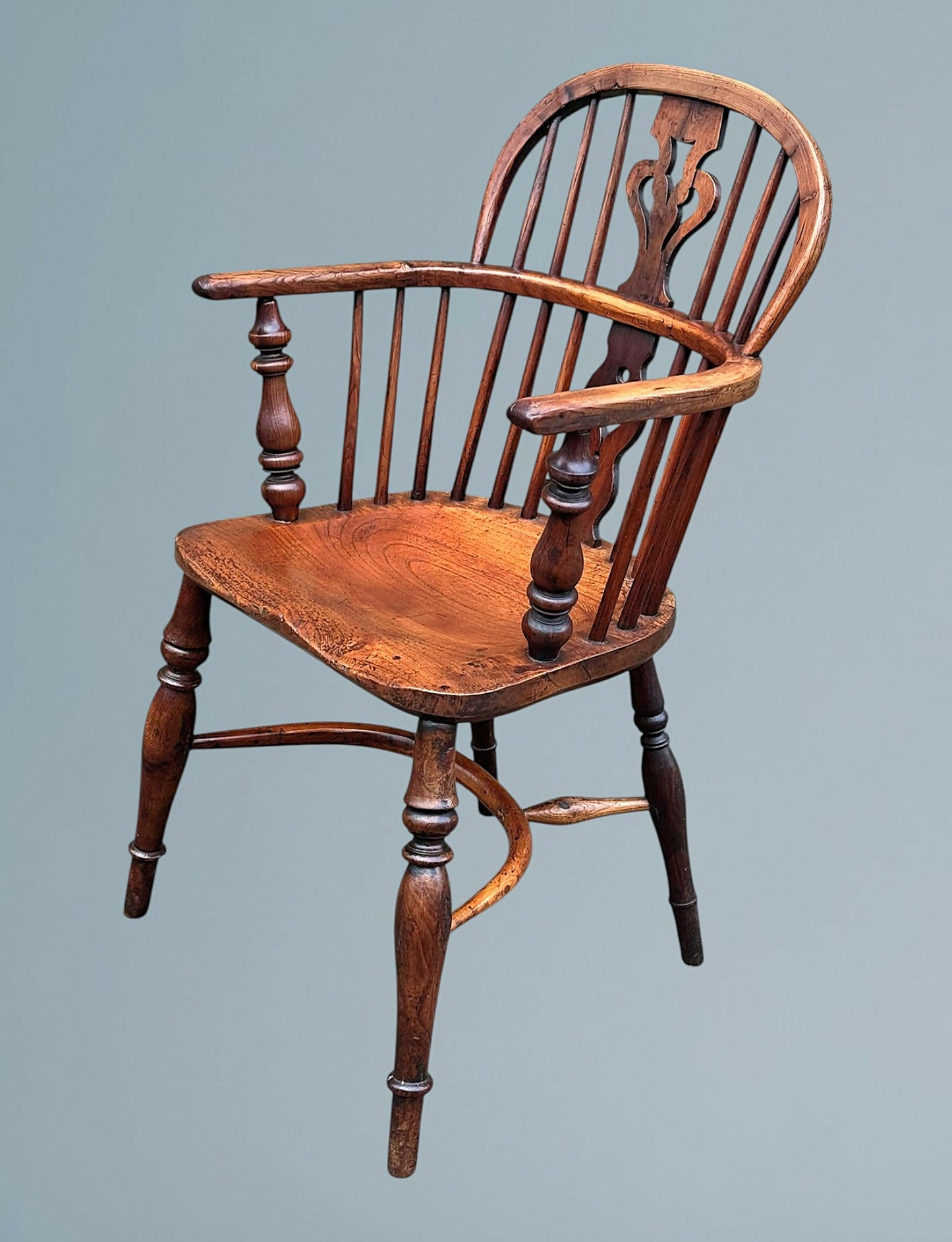 19th Century Yew Wood Windsor Armchair