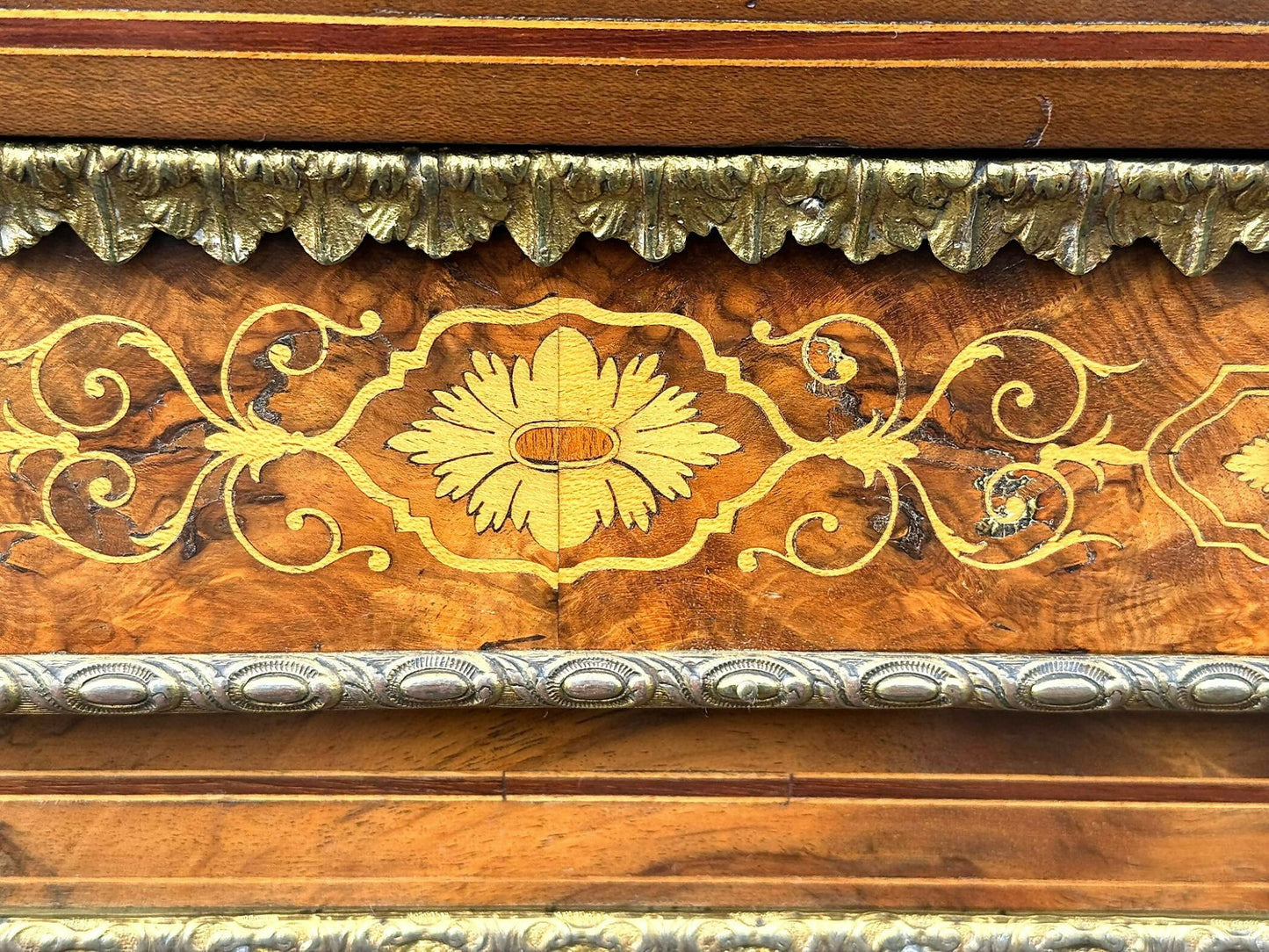 Victorian Inlaid Walnut Credenza