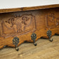 Coat Rack Vintage French Carved Oak Wall Mounted 6 Hooks Rack Hanger LOT 6227