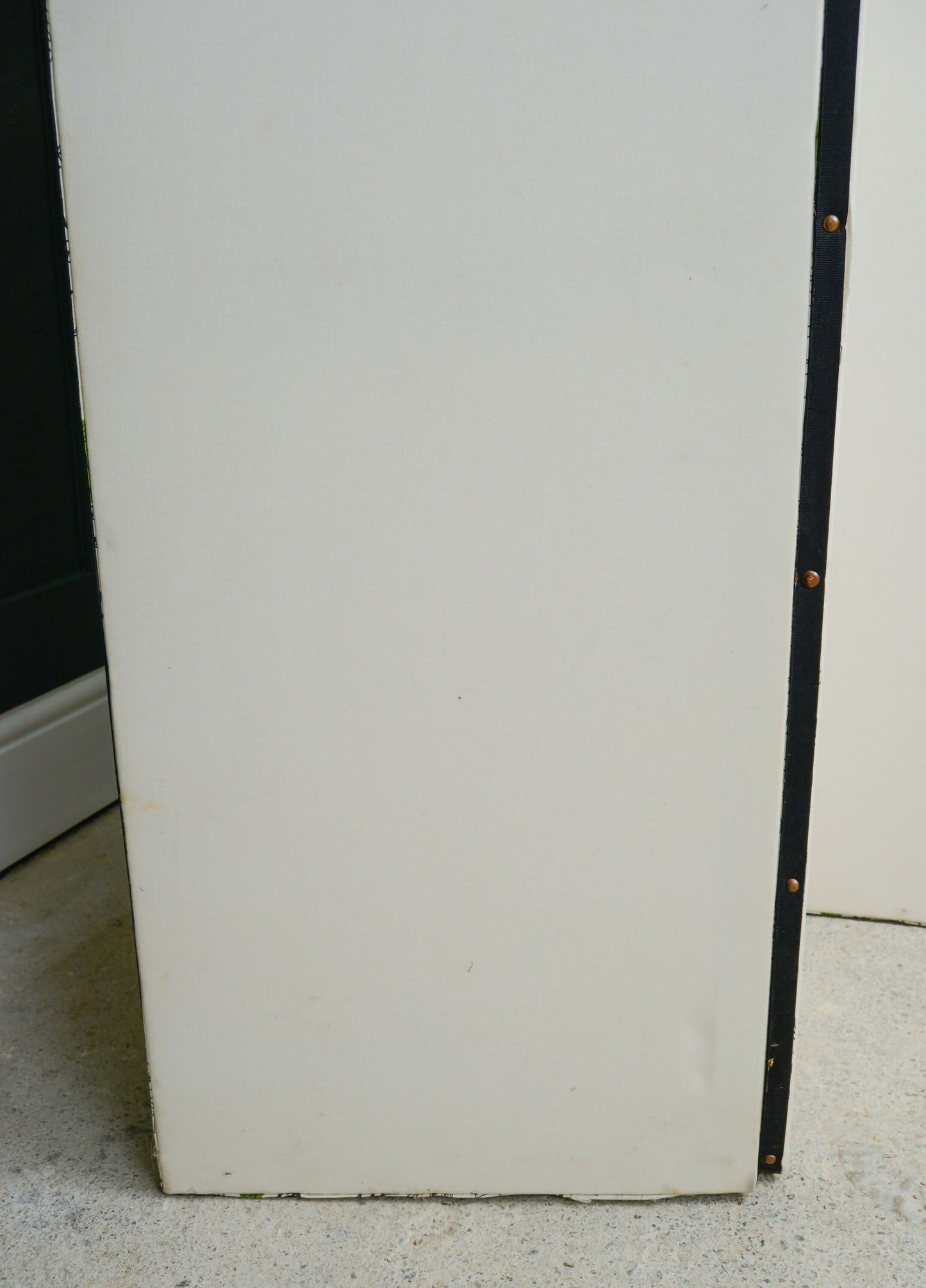 Fabric Panel Folding Room Divider with Ikea Green Birds Fabric