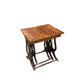 Vintage Regency style Walnut and Oak Lyle nest of tables