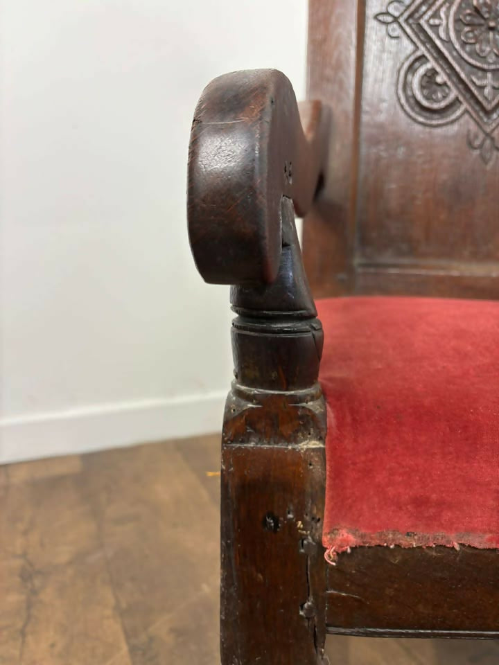 Early 19th Century Oak Hall Chair