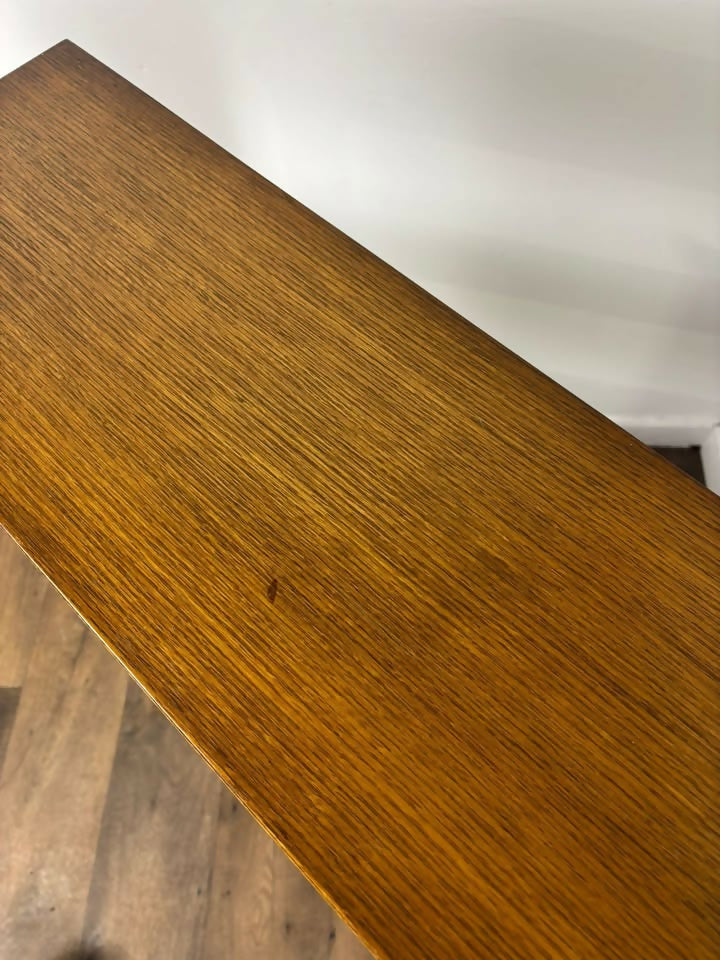 Priory Oak Bookcase with Linen Fold Doors