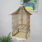 Vintage Bird Cage in Gold Colour Pagoda Style