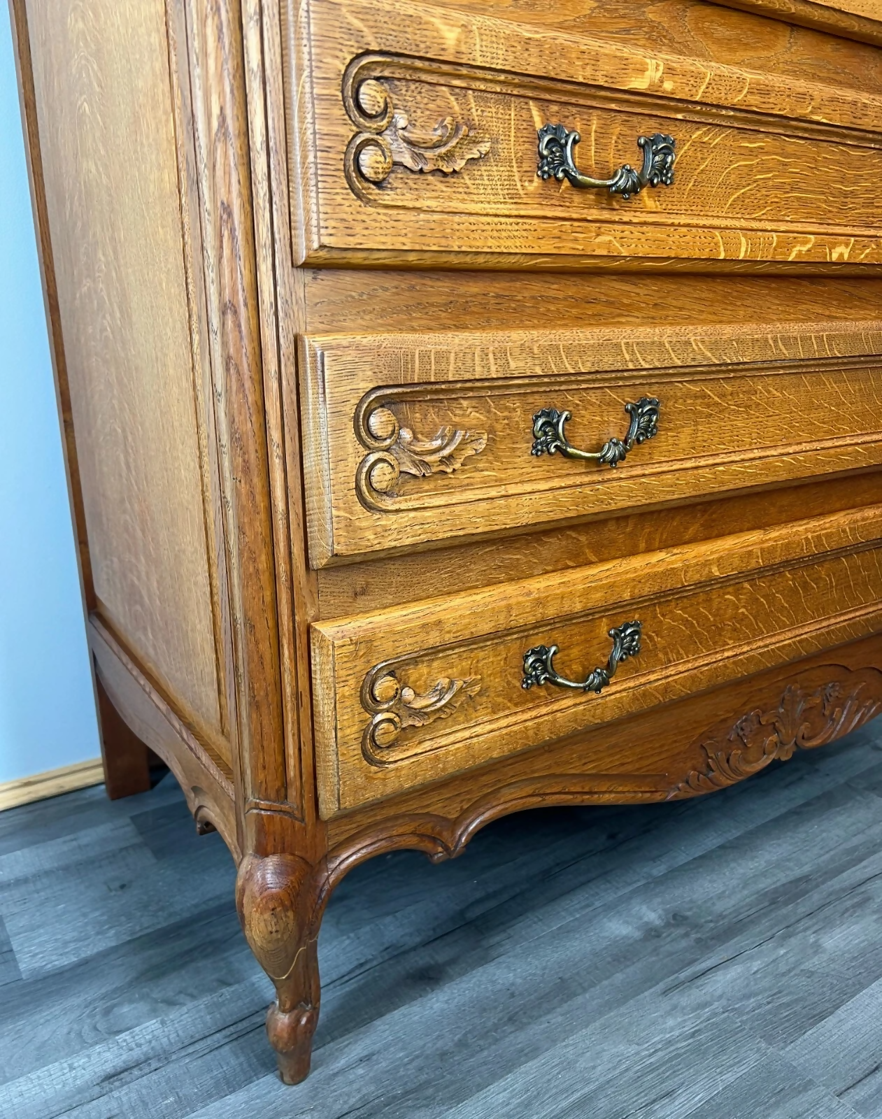 Chest of Drawers Vintage French Louis XIV Sideboard 4 Drawers Cabinet LOT 3555