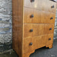 Vintage Chest Of Drawers Cabinet Oak Five Drawer Super Proportions Beautiful Detailing