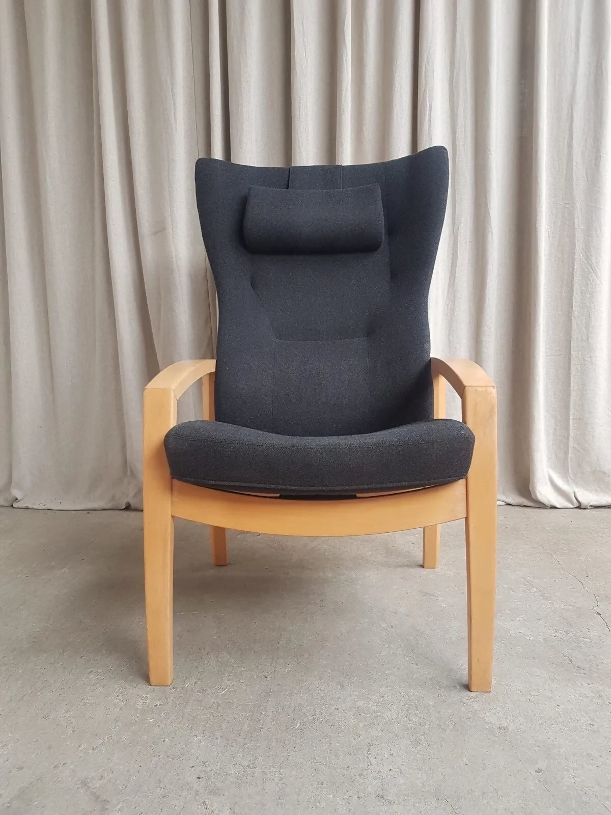Vintage Mid Century Design Danish Beech Recliner Chair Farstrup Scandi Retro R266