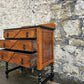 Vintage Oak Chest Of Drawers Three Drawer Lovely Detailing Super Proportions Ebonised In Black