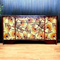 Upcycled Vintage Mid Century Sideboard, Tv Unit , 1970's Floral Print , Living Room, Dining Room Storage.