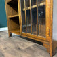 Vintage Oak Bookcase With Single Glass Door