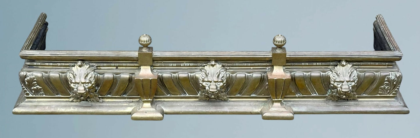 Large 19th Century Country House Brass Fender