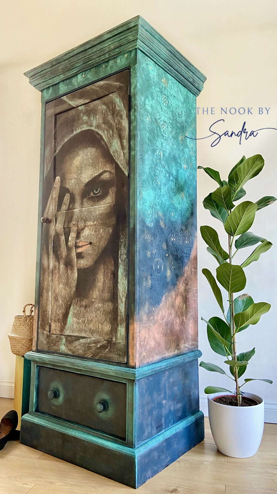 Hand-Painted Artisan Wardrobe - The "Enigma"