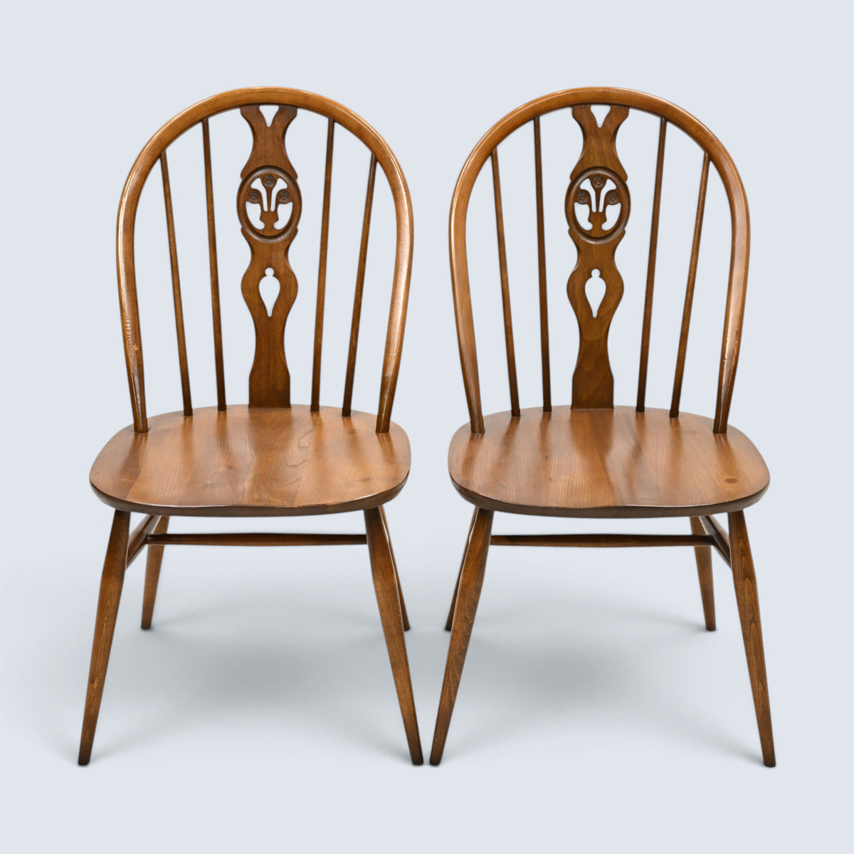 4 Ercol Windsor Fleur-De-Lyes Dining Chairs Golden Dawn Finish FREE UK Delivery*