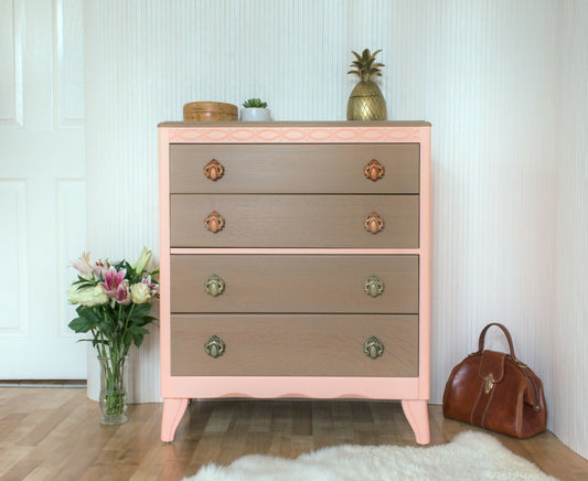 Pink Lebus chest of drawers