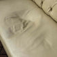 Vintage Victorian Buttoned Back Chesterfield Sofa In Leather On Brass Castors.