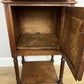 Bedside Table Antique French Style Oak Cabinet Carved Nightstand LOT 6393