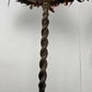 Vintage Barley Twist Standard Lamp with Handmade Feather Shade