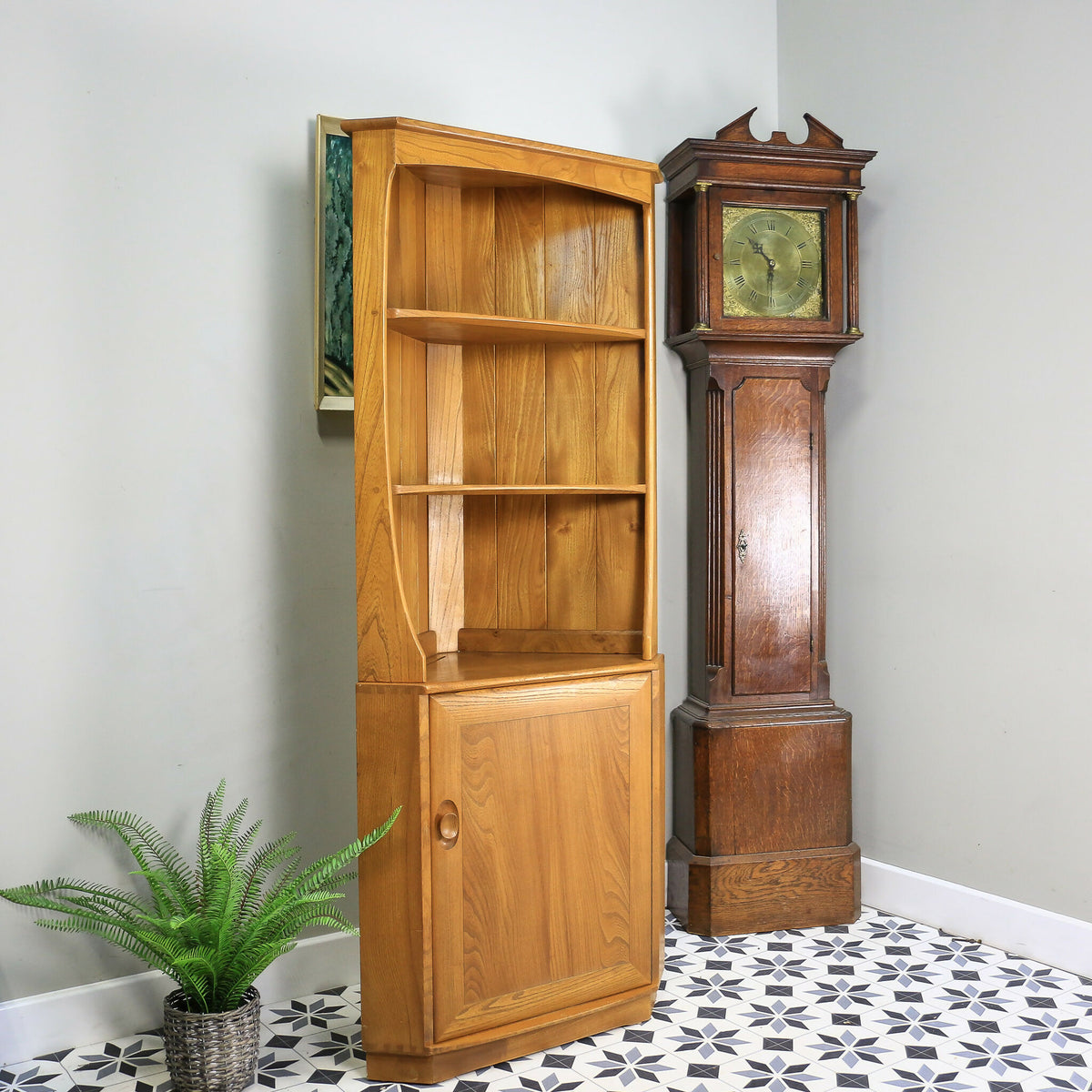 Ercol Windsor Elm Corner Unit Blonde Model 743
